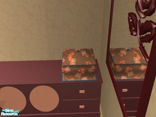 Sims 2 — Orange Blossom Dining Decopot by brena31 —  The decopot from detimgi's rose dining set in an orange floral