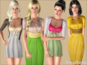 Sims 3 — 373 - Autumn set by sims2fanbg — .:373 - Autumn set:. Items in this Set: Dress in 3 recolors,Custom