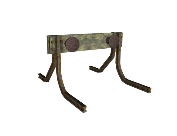 Sims 3 — Rail Buffers by Cyclonesue — Slighty raised so these will fit properly onto the railtrack fence from the same