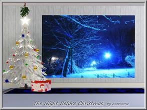 Sims 3 — The Night Before Christmas_marcorse by marcorse — A silent, snowy Christmas Eve, bright lights - frost