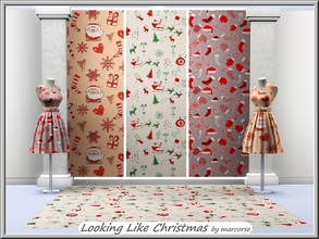 Sims 3 — Looking Like Christmas_marcorse by marcorse —  Christmas Themed patterns with the familiar Yuletide images. Set