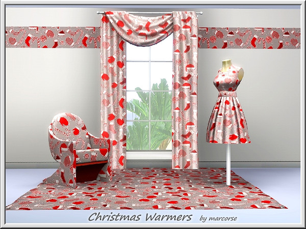 Sims 3 — Christmas Warmers_marcorse by marcorse — Christmas warmers, sweet treats and snow in a Themed pattern.