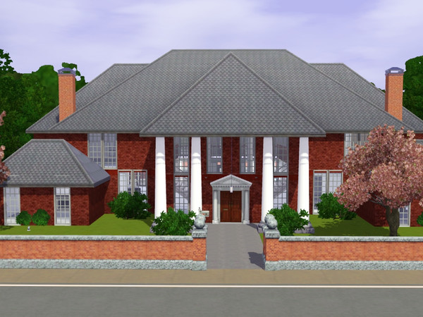 Sims 3 — 3 BR - Simsonian by reigh4u2 — 345 Riverblossem Dr. Riverview. 60x60 lot. This massive red brick 2 car garage
