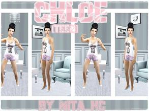Sims 2 — Chloe - teen by Nita_hc — Pink shorts and Hard 10 top, my second creation! -Hard10 top and Pink Shorts, Nita hc
