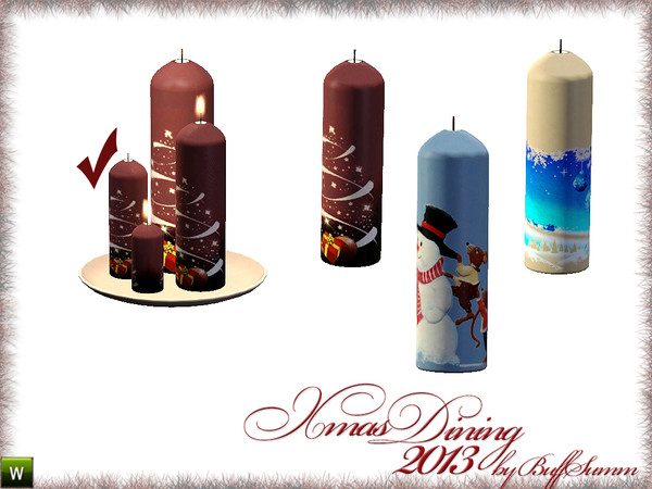 Sims 3 — X-Mas Dining 2013 Candle S by BuffSumm — HAPPY CHRISTMAS and a wonderfull NEW YEAR!!! Thank you for supporting