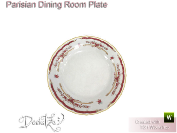 Sims 3 — Parisian Dining Room Plate by deeiutza — By deeiutza @TSR