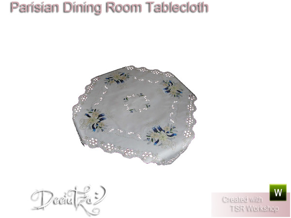 Sims 3 — Parisian Dining Room Tablecloth by deeiutza — By deeiutza @TSR