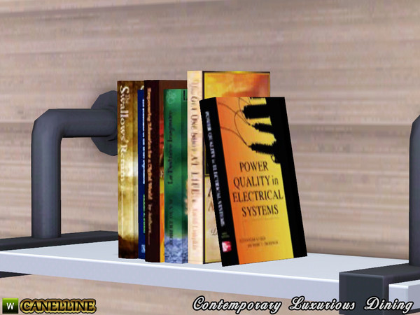 Sims 3 — Contemporary Luxurious Dining Room. Decor Books by Canelline — Contemporary Luxurious Dining Room. Decor Books