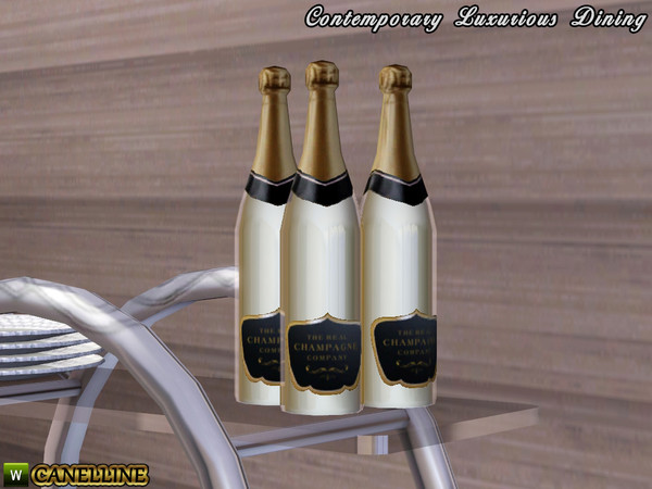 Sims 3 — Contemporary Luxurious Dining Room. Champagne Bottles by Canelline — Contemporary Luxurious Dining Room.