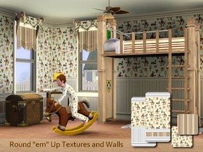 Sims 3 — Round em Up Wall and texture Set by cm_11778 — A cowboy themed wall and texture set for boys. This set is sure