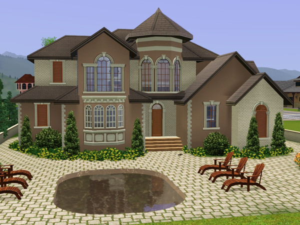 Sims 3 — Villa X by gabi892 — Family Villa with 2 floors. On the first floor there is a living room, dining room, kitchen