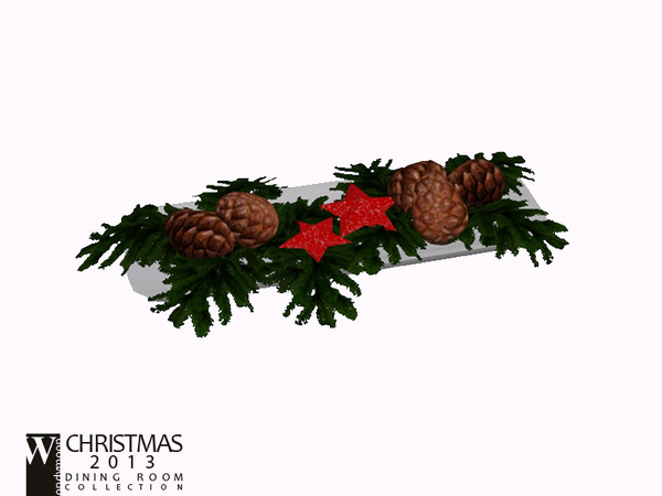 Sims 3 — Christmas13 Pine Cone Plate by wondymoon — - Christmas 2013 - Pine Cone Plate - Wondymoon@TSR - Dec'2013