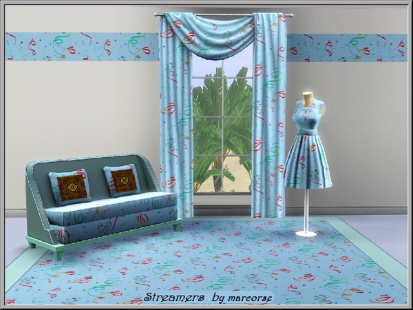 Sims 3 — Streamers_marcorse by marcorse — Pattern Themed: Floating New Year's Eve streamers