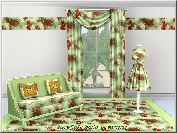 Sims 3 — Snowflake Balls_marcorse by marcorse — Pattern Themed: Christmas ball ornaments and snowflakes.