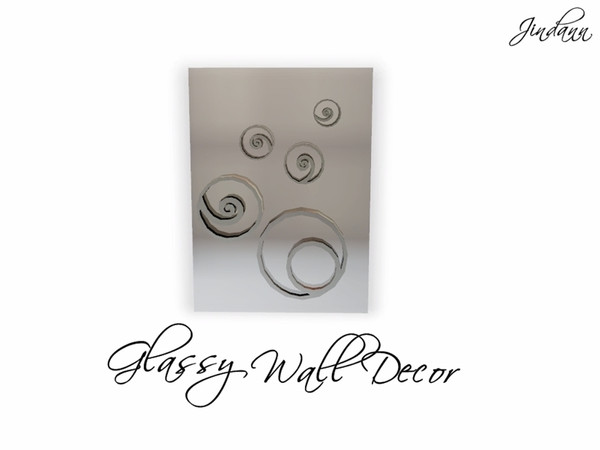 Sims 3 — Glassy Wall Decor by Jindann — It is a part if Glassy Living set. With glass frame and material colourable of