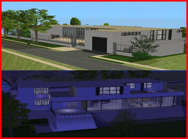 Sims 2 — Villa Tugendhat by SecretClone2 — Built in 1928, Brno, Czech Republic At the height of the second floor is the