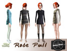 Sims 3 — Rohana Design Robe Pull by tine93 — Very simple Knitted Sweater Dress in 4 different versions, 2 recolorable