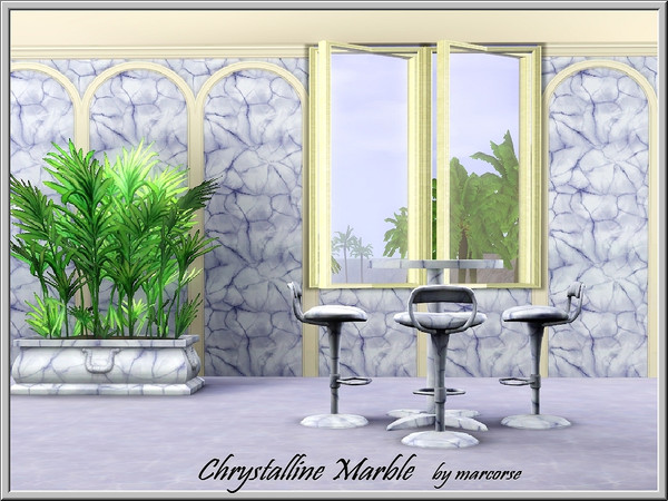 Sims 3 — Crystalline Marble_marcorse by marcorse — Blue crystalline Marble pattern for countertops, etc.