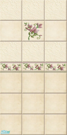Sims 2 — Flora: flora01 by perelinka — Tiled wall in beige.