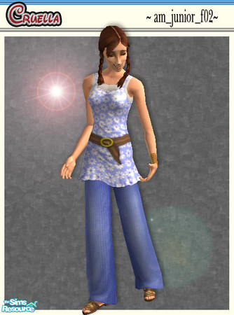 Sims 2 — am_junior_f02 by Cruella — Stylish outfits for your Sims attending University. Young Adult and Adult.