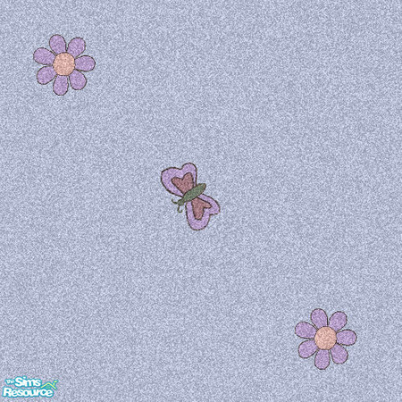 Sims 2 — Embroidered Carpets - Blue by clare030182 — This floor has been especially embroidered to match the murals your