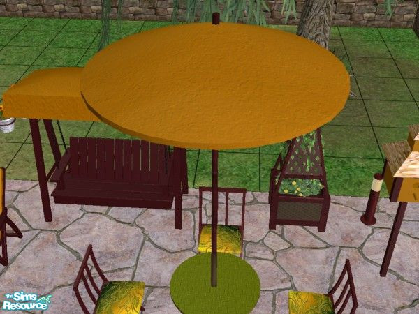 Sims 2 — TC54 Patio Umbrella by brena31 —  The umbrella from Shakeshaft's summer patio set in textures from Riverwillows.