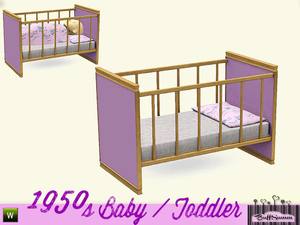 Sims 3 — 1950s Kids Toy Crib by BuffSumm — Part of the *1950s Baby and Toddler Addon* ***TSRAA***