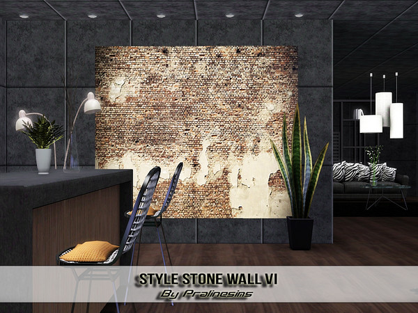 Sims 3 — Style Stone Wall VI by Pralinesims — By Pralinesims