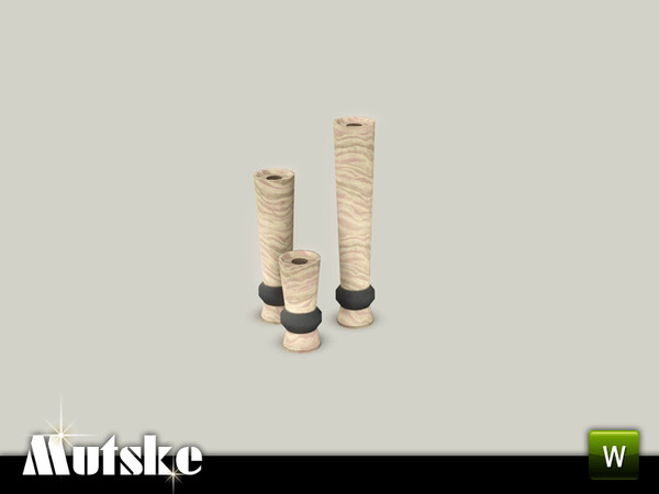 Sims 3 — Brent Candle Holders by Mutske — These Candle holders are part of Brent Living. With 3 slot. 3 Recolorable