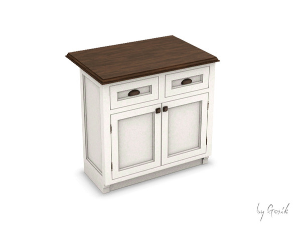 Sims 3 — New Vintage kitchen island counter by Gosik — Made by Gosik at The Sims Resource. TSRAA