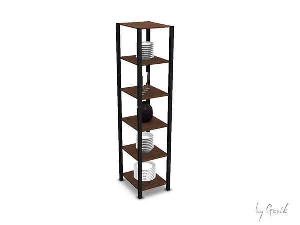 Sims 3 — New Vintage kitchen narrow cupboard by Gosik — Made by Gosik at The Sims Resource. TSRAA Every shelf has one