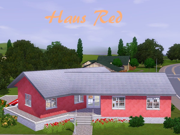 Sims 3 — Haus Red by Macroglossum — You love red, then it is good, if not, then do not take this house. This sweet red