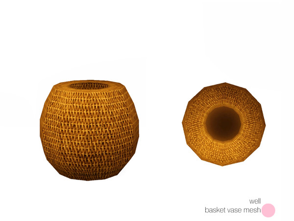 Sims 3 — Well Basket Vase Mesh by DOT — Well Basket Vase Mesh by DOT of The Sims Resource