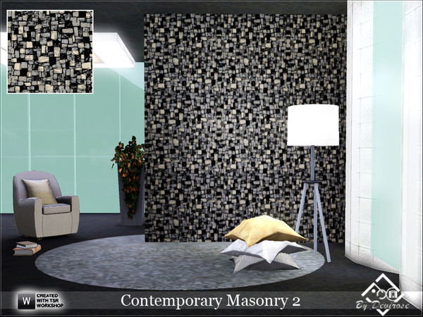 Sims 3 — Contemporary Masonry 2 by Devirose — Very brick,ideal for modern apartments, lofts, or external.