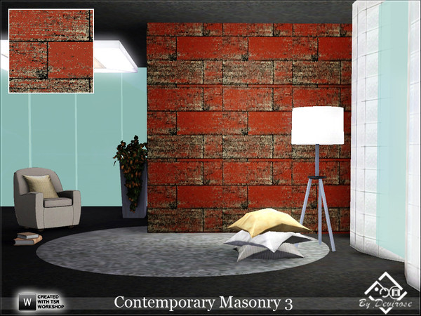 Sims 3 — Contemporary Masonry 3 by Devirose — Very brick,ideal for modern apartments, lofts, or external.