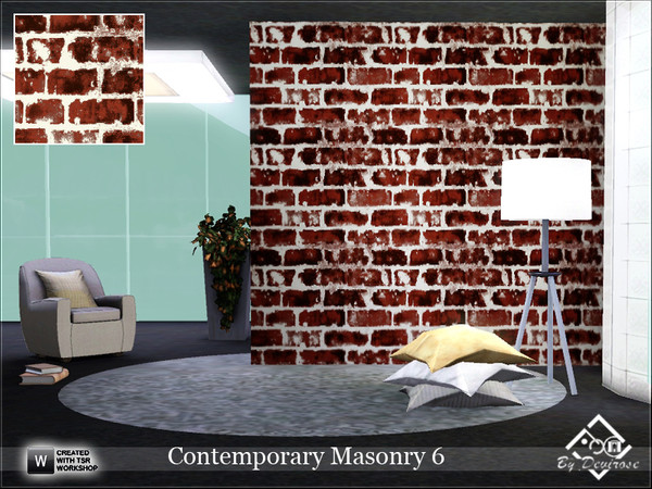 Sims 3 — Contemporary Masonry 6 by Devirose — Very brick,ideal for modern apartments, lofts, or external.