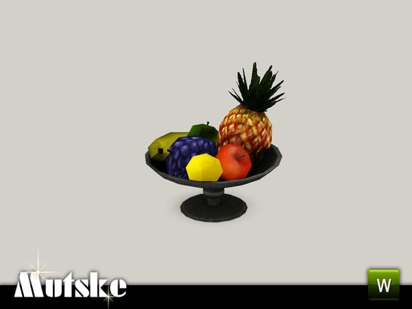 Sims 3 — Macau Fruitbowl by Mutske — This fruit bowl is part of the Macau Living. 1 Recolorable part. Environment 1. Made