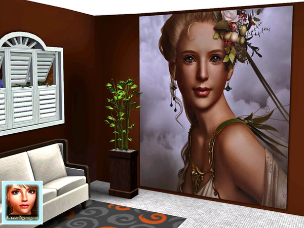 Sims 3 — Fantasy Picture 1 - By Luckyoyo by luckyoyo — Floor to ceiling beautiful fantasy picture. This is part of a set.