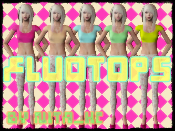 Sims 2 — Fluo Tops by Nita_hc — -5 tops by Nita_hc.