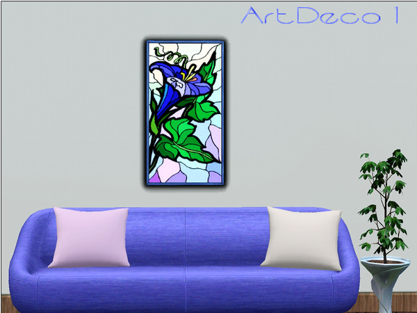 Sims 3 — ArtDeco 1 by Paogae — A floral picture with vivid and cheerful colors!