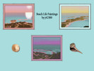 Sims 3 — Beach Life Paintings by j425892 — Three paintings of Isla Paradiso at sunset. 