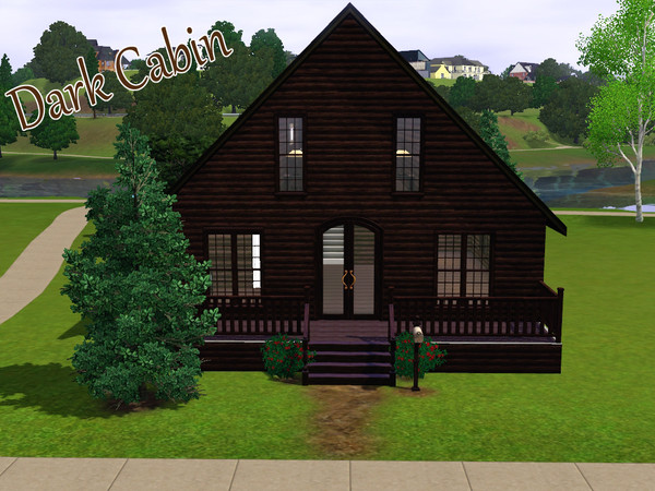 Sims 3 — Dark Cabin by sarahstar_132 — A beautiful fully dark wood cabin, with 3 bedrooms, great for a family.