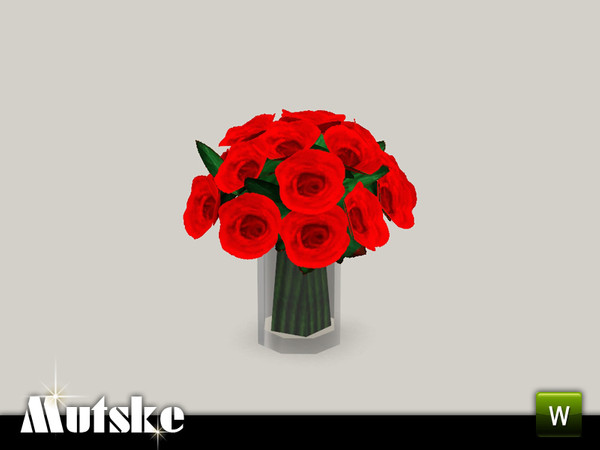 Sims 3 — Macau Vase Roses by Mutske — This Vase is part of the Macau Dining. 2 Recolorable part. Environment 1. Made by