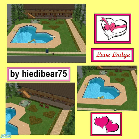 Sims 2 — Love Lodge  by hiedibear75 — Love Lodge the hotel for honeymooners. Whether sliding down a slide into a HEART