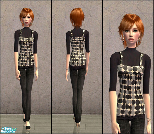 Sims 2 — Variety - Black, Grey & Dots by Aleeza — Don\'t forget to download my mesh Mesh_aleeza_tfpegleg. No Ep