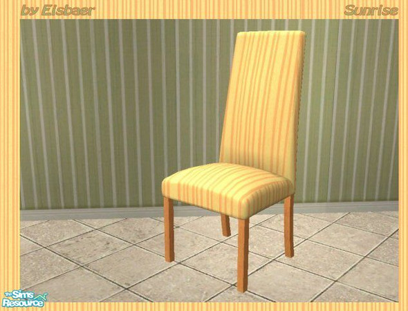 Sims 2 — Sunrise Kitchen - Diningchair Striped by Eisbaerbonzo — Sunny striped diningchair in yellow and orange