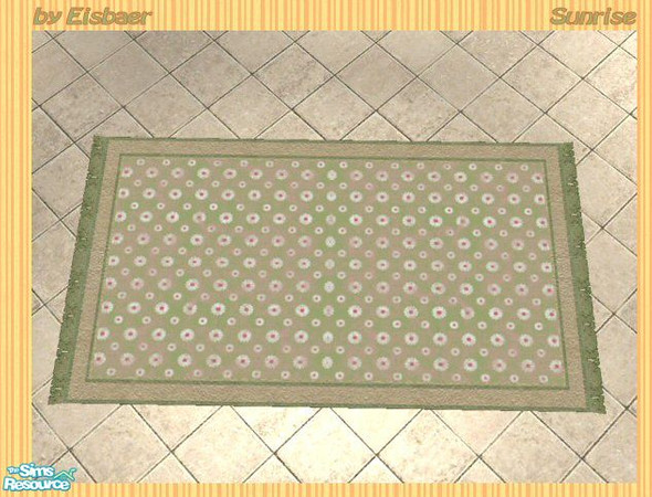 Sims 2 — Sunrise Kitchen - Rug Green by Eisbaerbonzo — My favorite rug in green