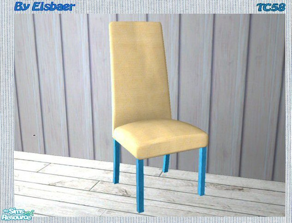 Sims 2 — Altanna\'s Beachhouse Kitchen TC58 - Chair by Eisbaerbonzo — Structured yellow dining chair. The leg colour