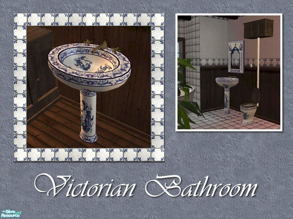 Sims 2 — Victorian Pedestal Sink by Cyclonesue — A Victorian style pedestal sink - fully animated and base game