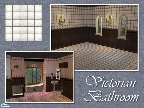 Sims 2 — Victorian Bathroom Floor - Plain White Tile by Cyclonesue — One of four floor tiles to match the Victorian